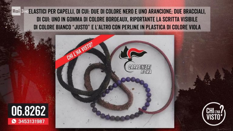 Immagine diffusa da Chi l'ha visto? (Rai 3) per il riconoscimento